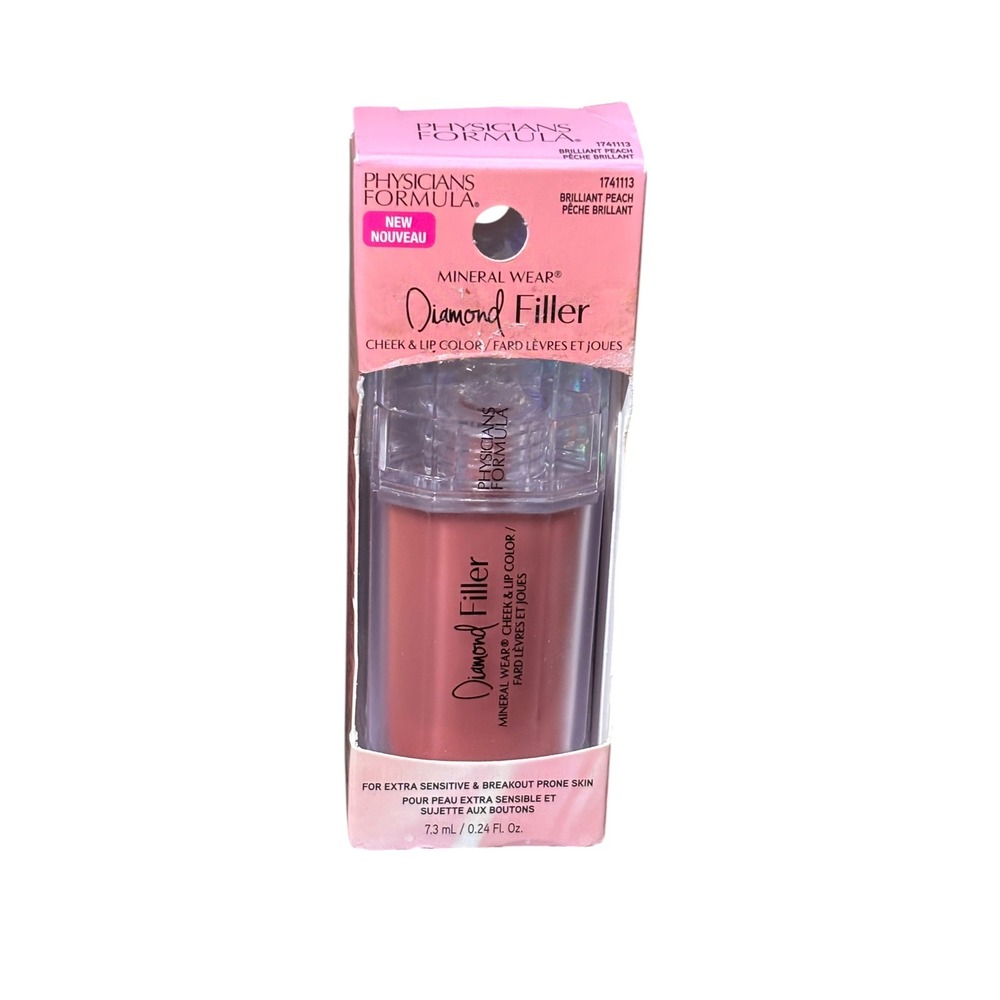 Physicians Formula Mineral Wear Diamond Filler Cheek Lip Brilliant Peach 1741113